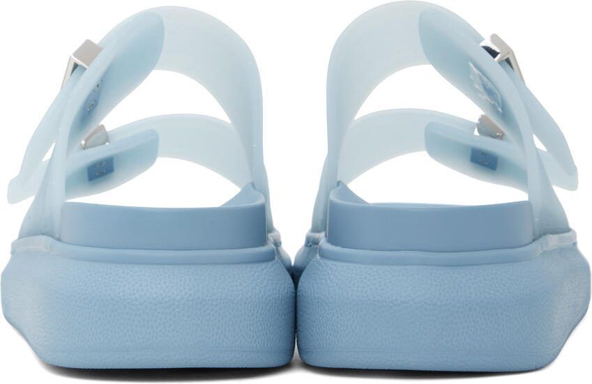 Alexander McQueen Blue Hybrid Glitter Slides