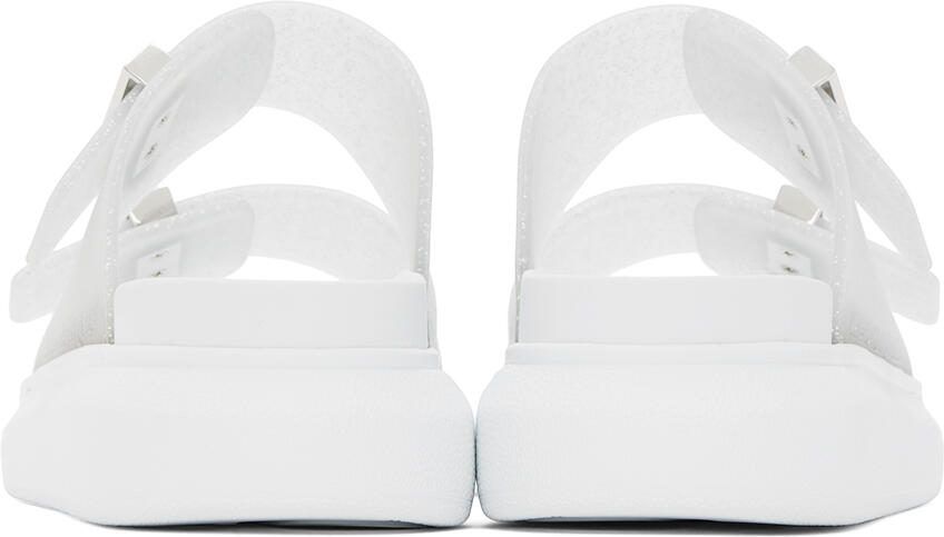 Alexander McQueen Gray Hybrid Glitter Slides