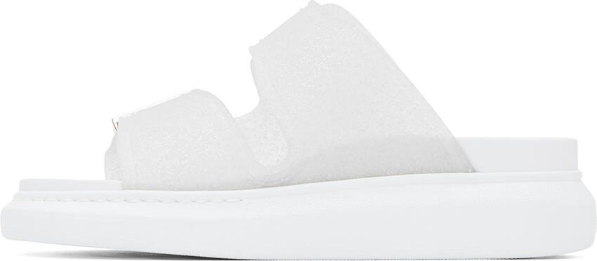 Alexander McQueen Gray Hybrid Glitter Slides - Picture 3