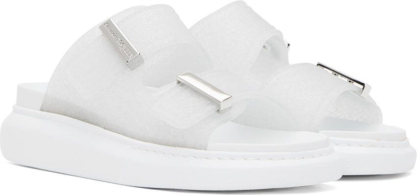 Alexander McQueen Gray Hybrid Glitter Slides - Picture 2