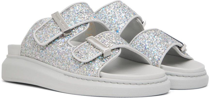 Alexander McQueen Gray Oversized Hybrid Slides - Picture 2
