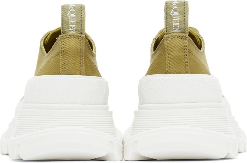 Alexander McQueen Green  Off-White Tread Slick Sneakers