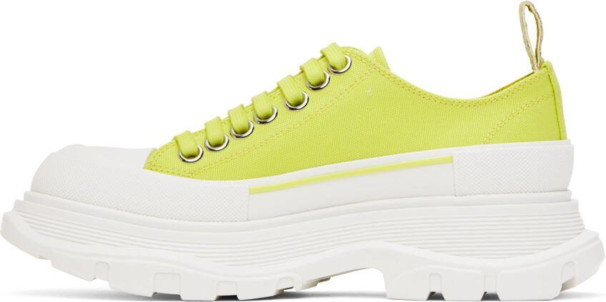Alexander McQueen Green Tread Slick Sneakers - Picture 3