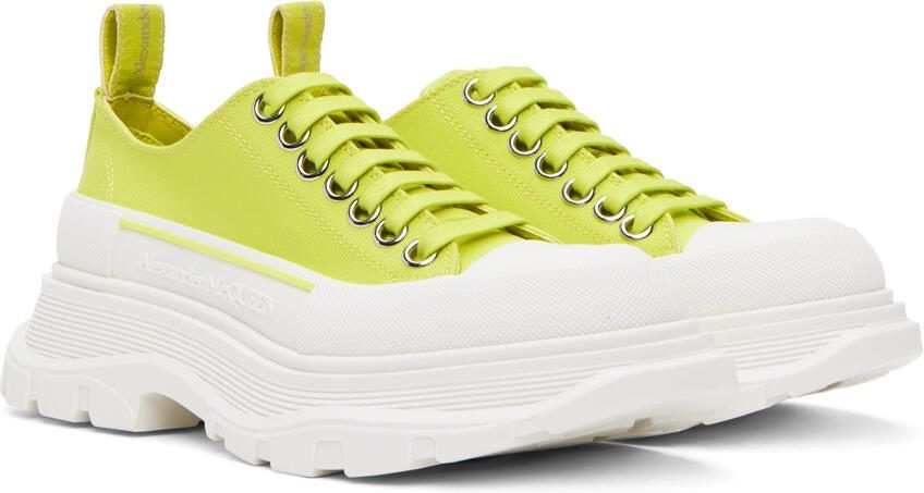 Alexander McQueen Green Tread Slick Sneakers - Picture 2