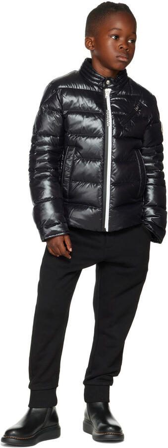 Alexander McQueen Kids Black  Orange Oversized Chelsea Boots - Picture 4