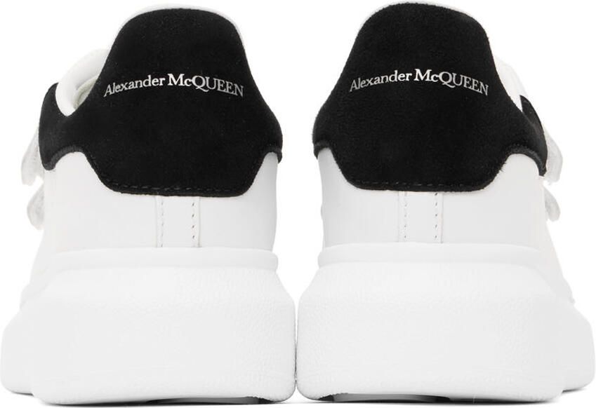Alexander McQueen Kids White  Black Oversized Velcro Sneakers