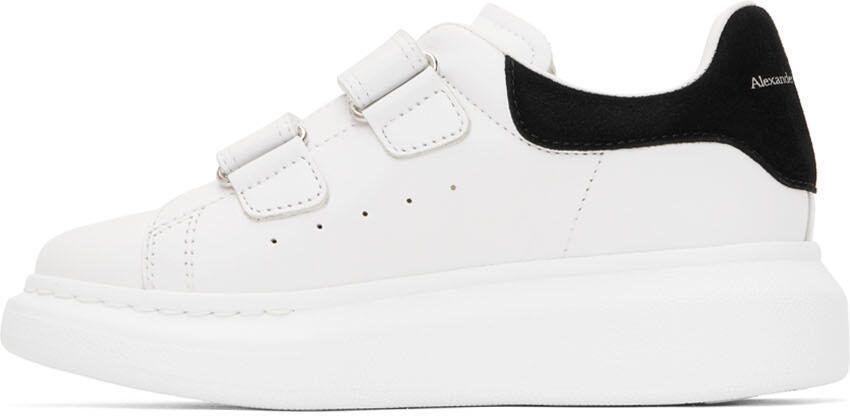 Alexander McQueen Kids White  Black Oversized Velcro Sneakers - Picture 3