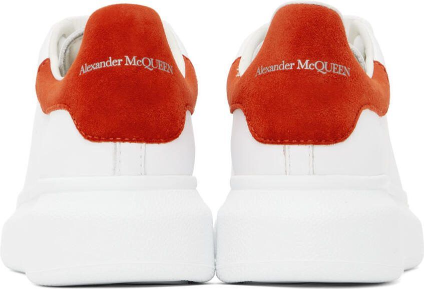 Alexander McQueen Kids White  Red Oversized Sneakers
