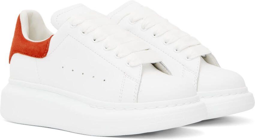 Alexander McQueen Kids White  Red Oversized Sneakers - Picture 2