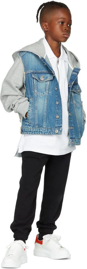 Alexander McQueen Kids White  Red Oversized Sneakers - Picture 4
