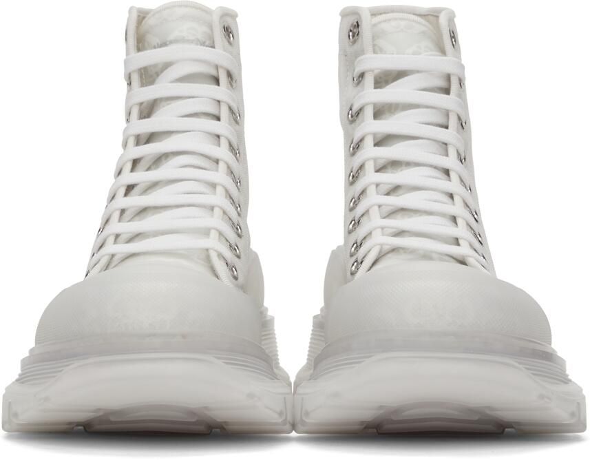 Alexander McQueen Off-White Print Tread Slick High Sneakers - Picture 2