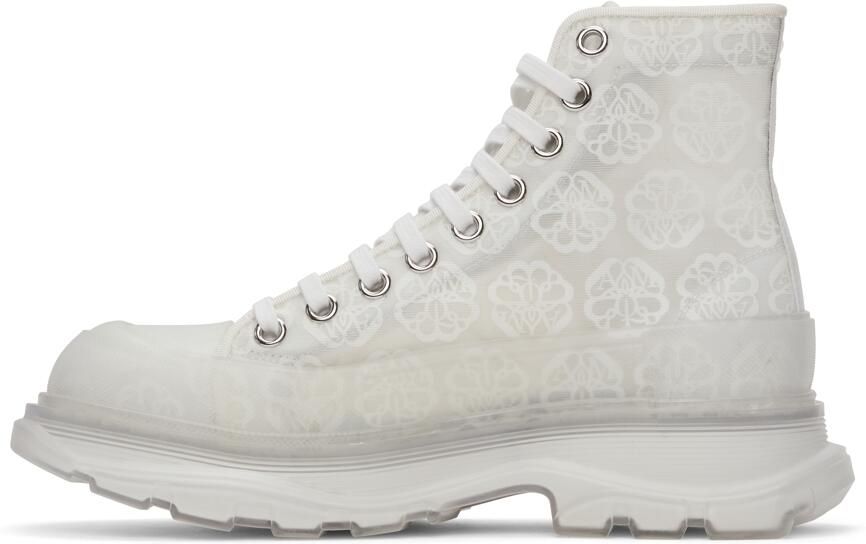 Alexander McQueen Off-White Print Tread Slick High Sneakers - Picture 4