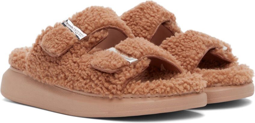 Alexander McQueen Pink Shearling Hybrid Sandals - Picture 2