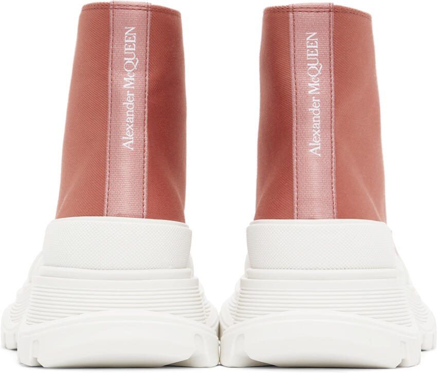 Alexander McQueen Pink Tread Slick High Sneakers