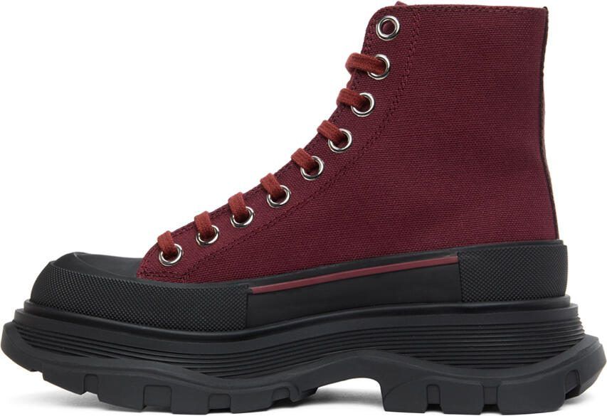 Alexander McQueen Purple Tread Slick High Sneakers - Picture 2