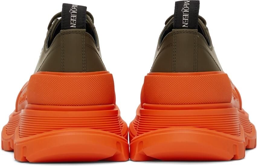 Alexander McQueen SSENSE Exclusive Green  Orange Tread Slick Low Sneakers - Picture 2