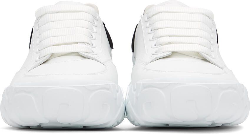 Alexander McQueen White  Black Court Trainer Sneakers - Picture 3