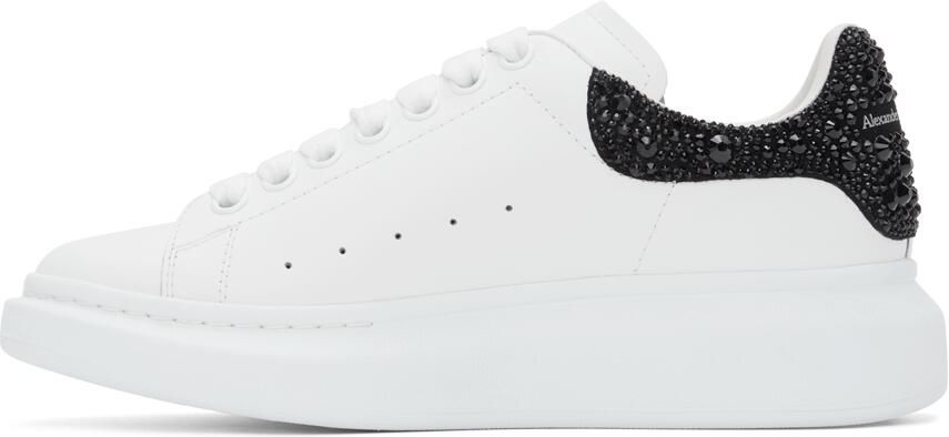 Alexander McQueen White  Black Embellished Oversized Sneakers - Picture 3