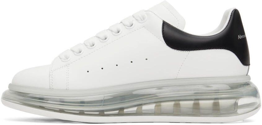 Alexander McQueen White  Black Oversized Sneakers - Picture 3