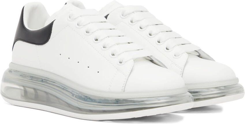 Alexander McQueen White  Black Oversized Sneakers - Picture 2