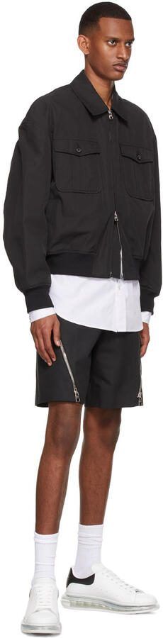 Alexander McQueen White  Black Oversized Sneakers - Picture 4