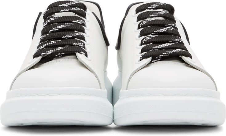 Alexander McQueen White  Black Oversized Sneakers - Picture 3