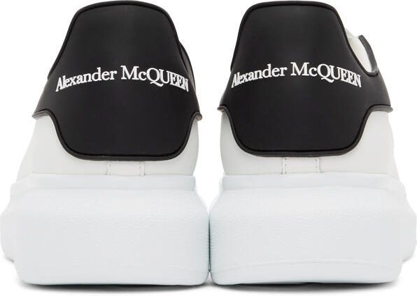 Alexander McQueen White  Black Oversized Sneakers - Picture 4