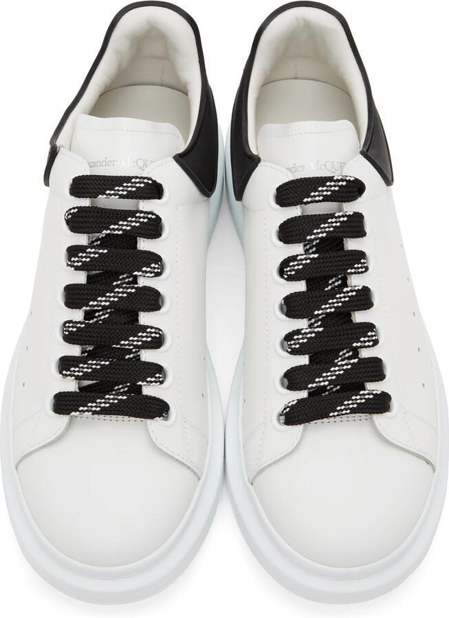 Alexander McQueen White  Black Oversized Sneakers