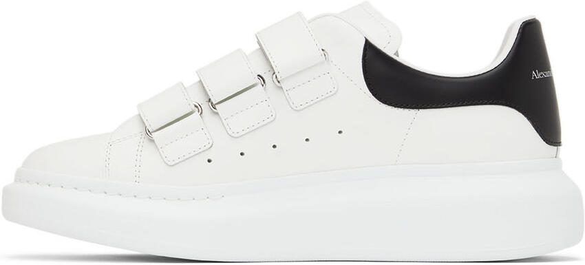 Alexander McQueen White  Black Oversized Triple Strap Sneakers - Picture 3