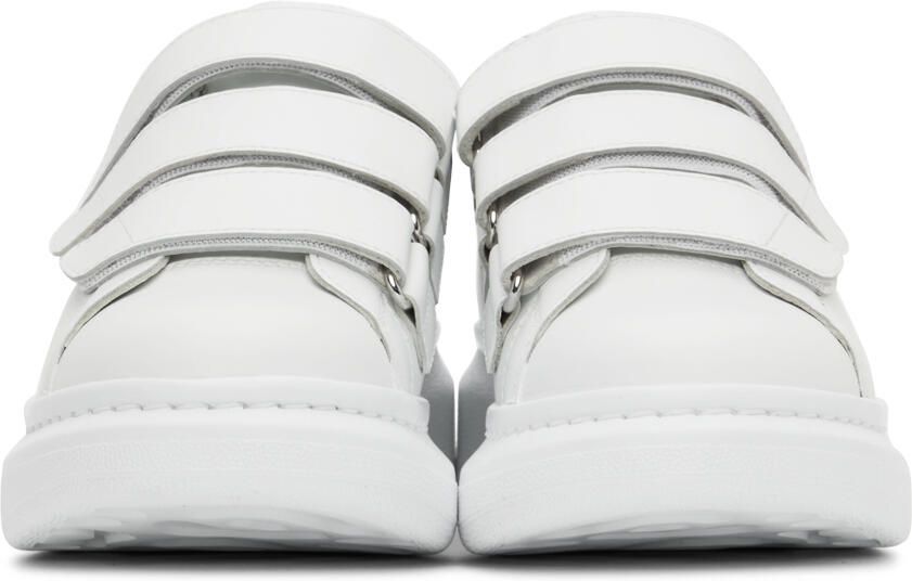 Alexander McQueen White  Black Oversized Velcro Sneakers - Picture 3