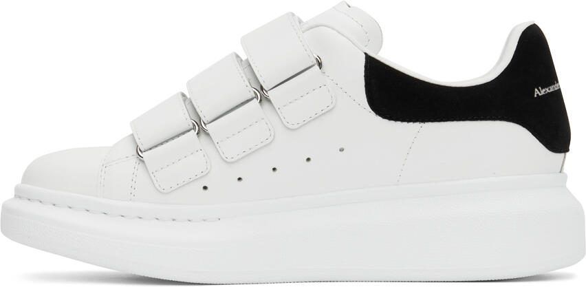 Alexander McQueen White  Black Oversized Velcro Sneakers - Picture 4