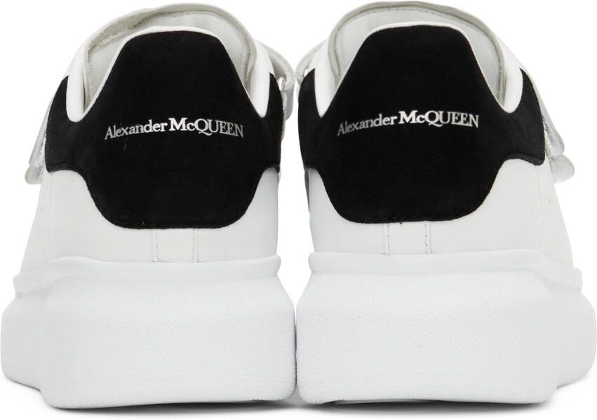 Alexander McQueen White  Black Oversized Velcro Sneakers - Picture 2