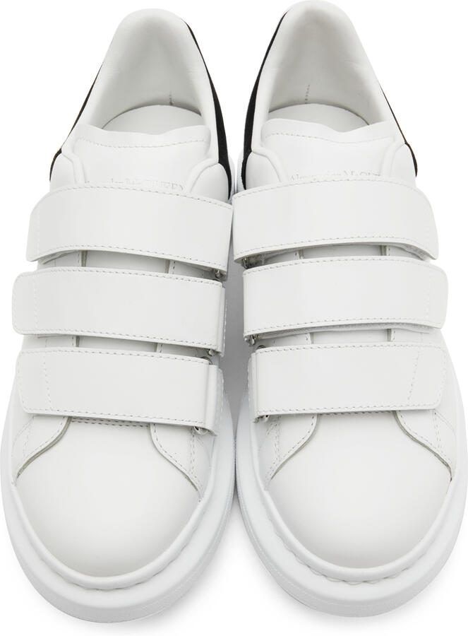 Alexander McQueen White  Black Oversized Velcro Sneakers