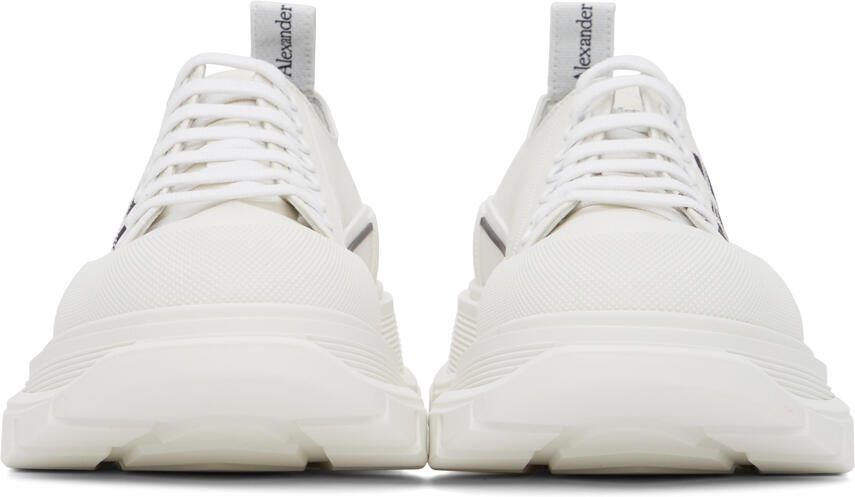 Alexander McQueen White  Black Tread Slick Graffiti Sneakers - Picture 3