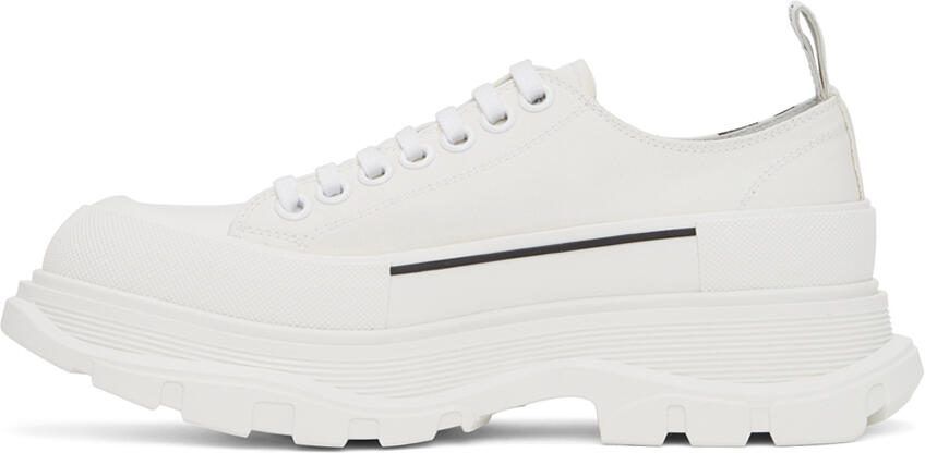 Alexander McQueen White  Black Tread Slick Graffiti Sneakers - Picture 4