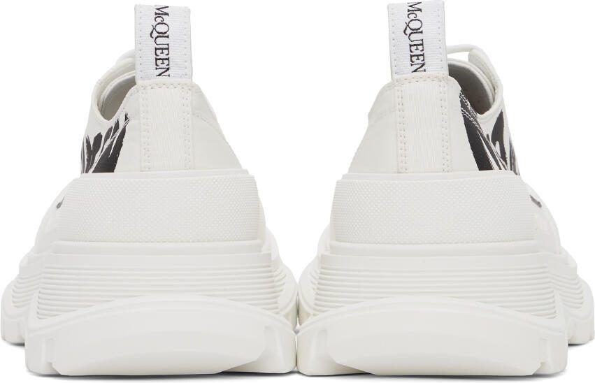Alexander McQueen White  Black Tread Slick Graffiti Sneakers - Picture 2