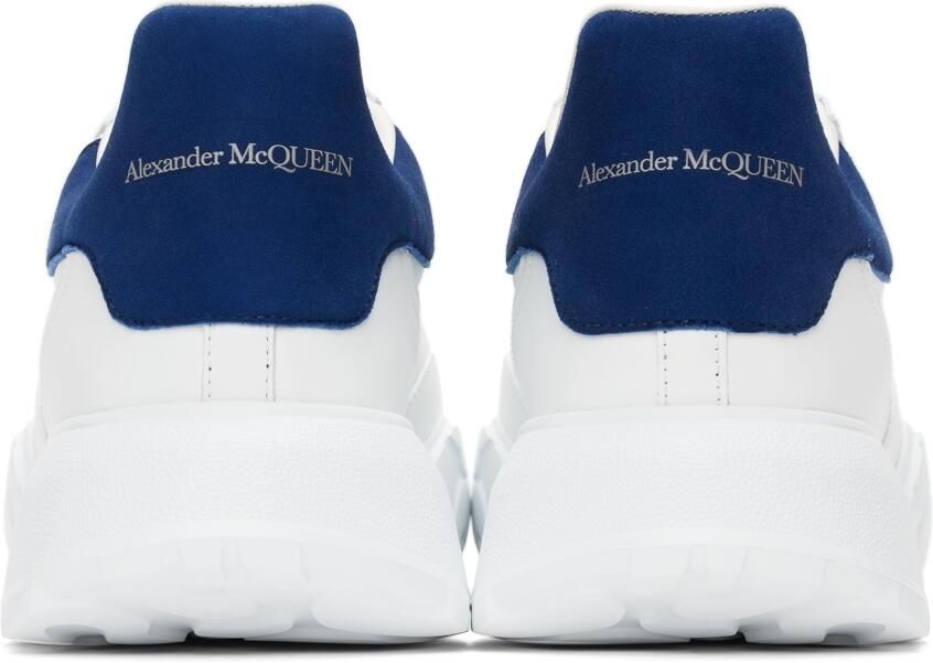 Alexander McQueen White  Blue New Court Sneakers - Picture 2