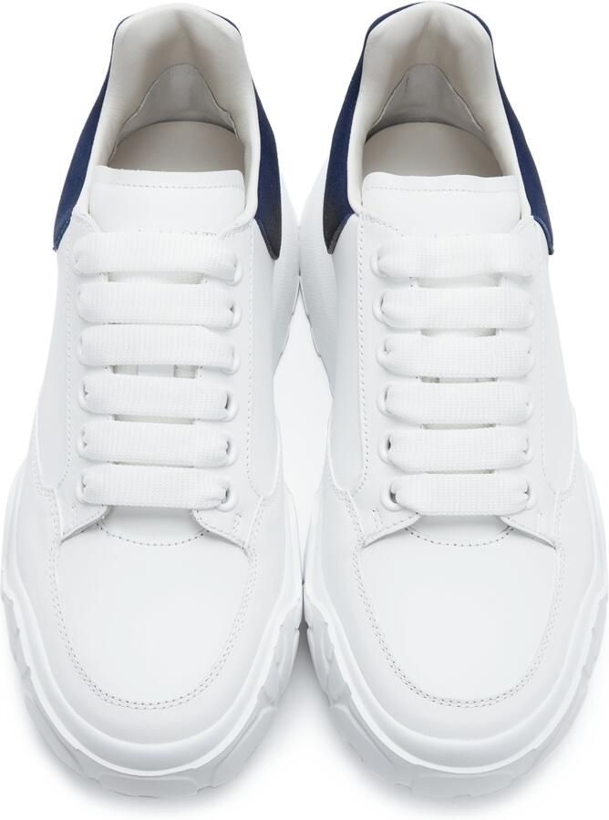 Alexander McQueen White  Blue New Court Sneakers