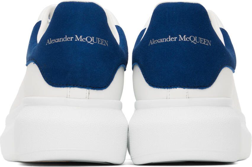 Alexander McQueen White  Blue Oversized Sneakers