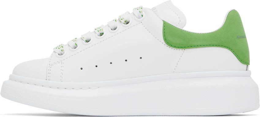 Alexander McQueen White  Green Oversized Sneakers - Picture 3