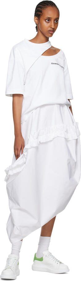Alexander McQueen White  Green Oversized Sneakers - Picture 4