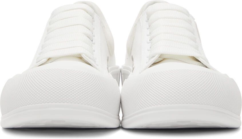 Alexander McQueen White  Off-White Deck Plimsoll Sneakers - Picture 3