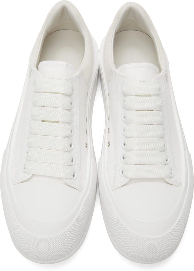 Alexander McQueen White  Off-White Deck Plimsoll Sneakers