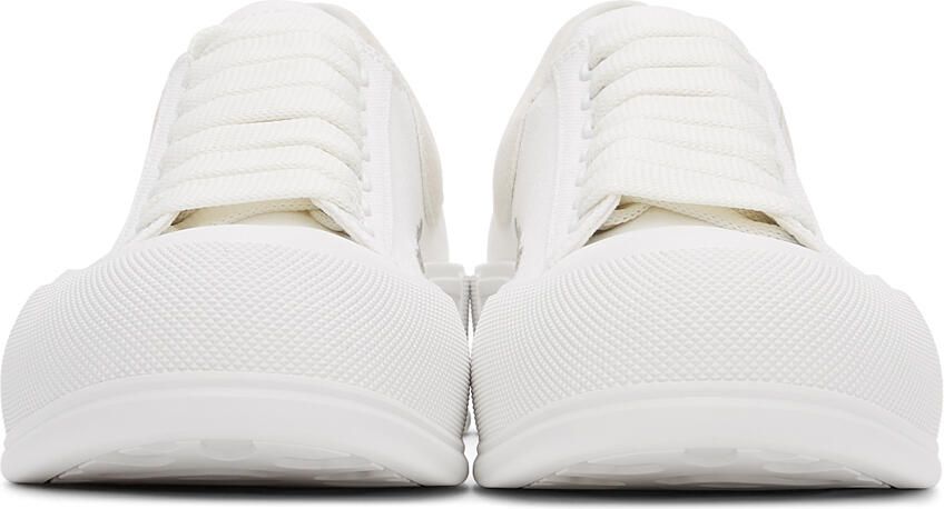 Alexander McQueen White  Off-White Deck Plimsoll Sneakers - Picture 3