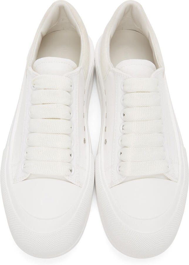 Alexander McQueen White  Off-White Deck Plimsoll Sneakers