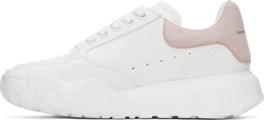 Alexander McQueen White  Pink Court Sneakers - Picture 3