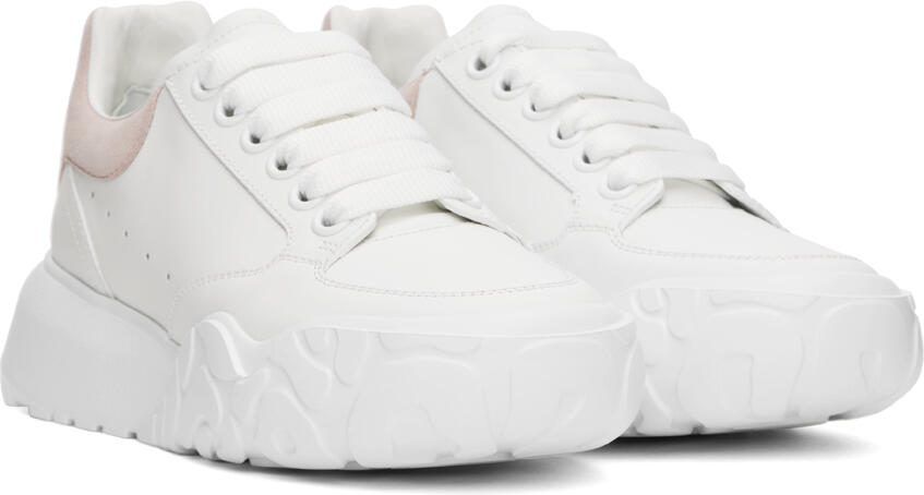 Alexander McQueen White  Pink Court Sneakers - Picture 2