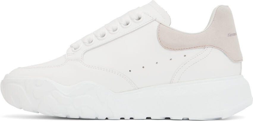 Alexander McQueen White  Pink Court Sneakers - Picture 3