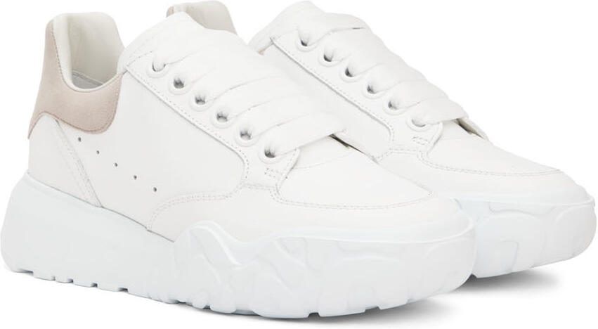 Alexander McQueen White  Pink Court Sneakers - Picture 2