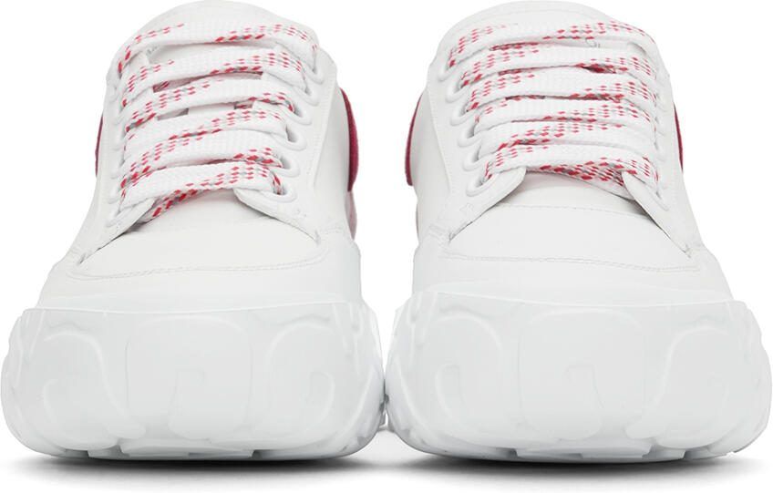 Alexander McQueen White  Pink Court Trainer Sneakers - Picture 3
